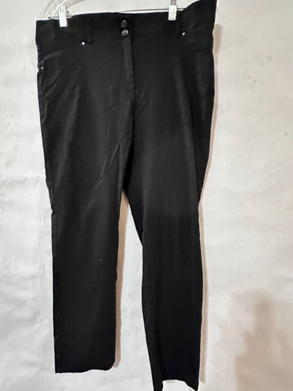 89th and Madison Cropped Pants Black Ankle 14P Black Slacks Trousers Business - Picture 2 of 5
